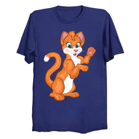 Cute Waving Bright Orange Ginger Kitten tiny thumbnail