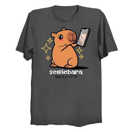 Selfiebara Cute Kawaii Original Capybara Taking Selfie tiny thumbnail