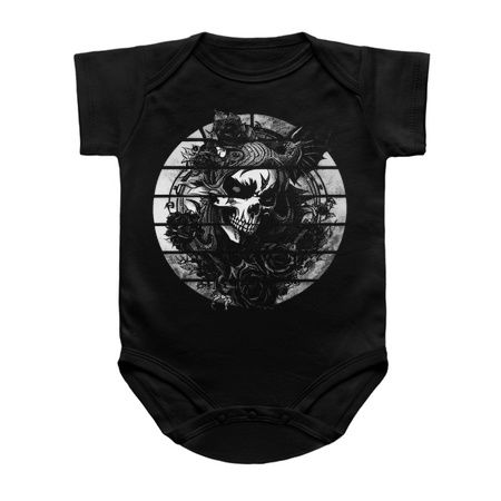 Vintage Traditional Skull and Rose tattoo tiny thumbnail