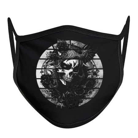 Vintage Traditional Skull and Rose tattoo tiny thumbnail