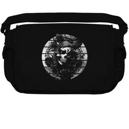 Vintage Traditional Skull and Rose tattoo tiny thumbnail