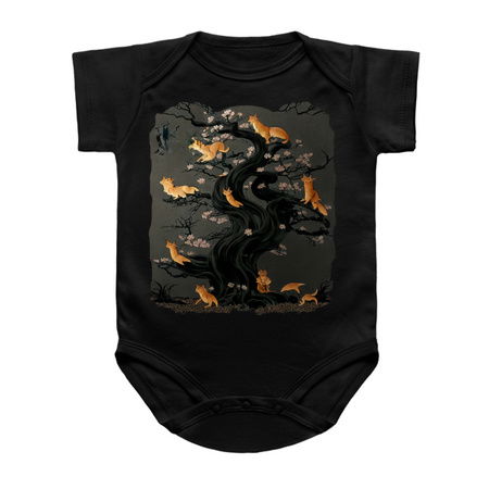 Silly Drawn Foxes in a Cute Sakura Tree tiny thumbnail