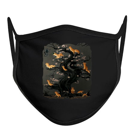 Silly Drawn Foxes in a Cute Sakura Tree tiny thumbnail