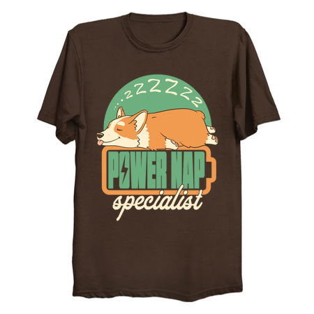 Powernap Lettering Powernap Specialist - Cute Lazy Dog - NeatoShop