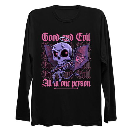 Good and Evil - Funny Diabolical Skull tiny thumbnail