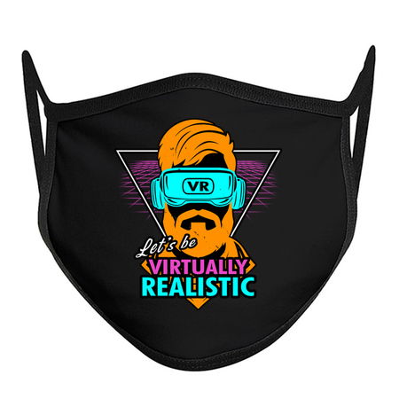Let's Be Virtually Realistic 80's Inspired Saying tiny thumbnail