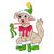 Chistmas Elf Puppy Dog with Candy Cane tiny thumbnail
