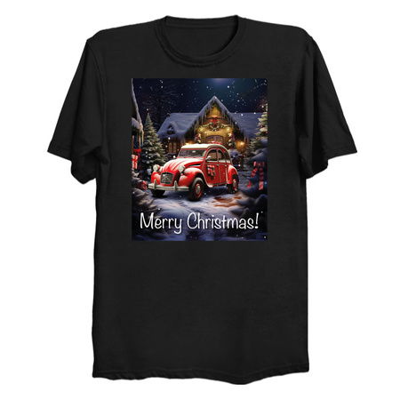 Fun Cute Retro Christmas Classic Motor Car II tiny thumbnail