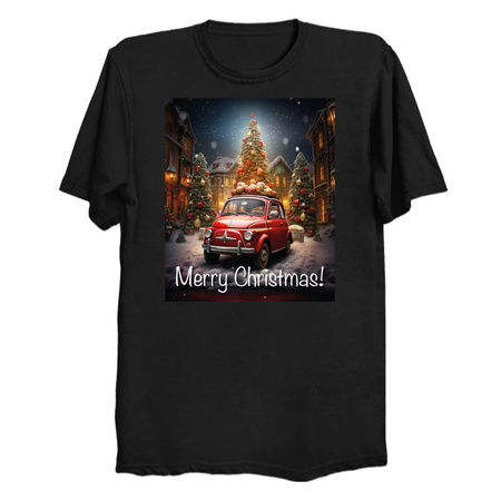 Fun Cute Retro Christmas Classic Motor Car IV tiny thumbnail