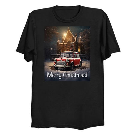 Fun Cute Retro Christmas Classic Motor Car V tiny thumbnail