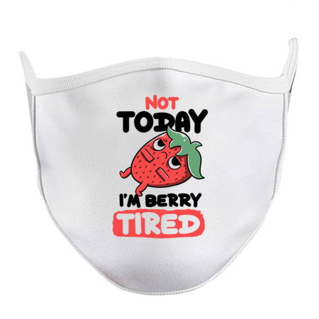 Berry Tired Funny Strawberry White by Tobe Fonseca tiny thumbnail