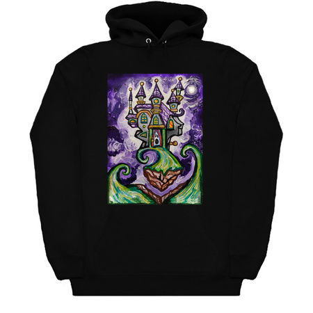 Halloween Haunted Night Castle Painting tiny thumbnail