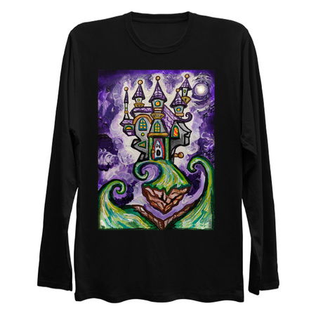 Halloween Haunted Night Castle Painting tiny thumbnail