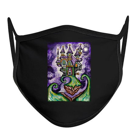 Halloween Haunted Night Castle Painting tiny thumbnail