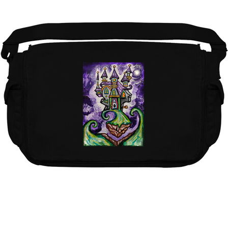 Halloween Haunted Night Castle Painting tiny thumbnail