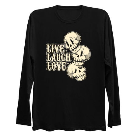 Live Laugh Love Skeleton by Tobe Fonseca tiny thumbnail