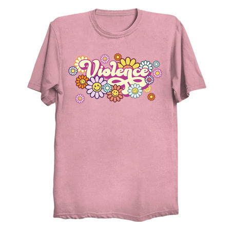 Violence - Funny Hippie Flower Power Peace Love Acid 60s tiny thumbnail
