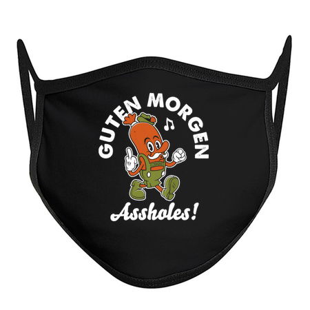 Guten Morgen Oktoberfest - Vintage Cartoon Sausage -  Rubberhose -  Flipping the Bird tiny thumbnail