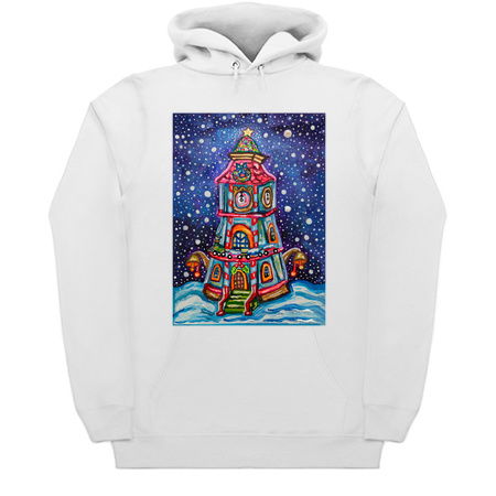 Vintage Christmas Clock Tower Painting tiny thumbnail