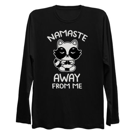 Namaste Away From Me Cute Raccoon by Tobe Fonseca tiny thumbnail