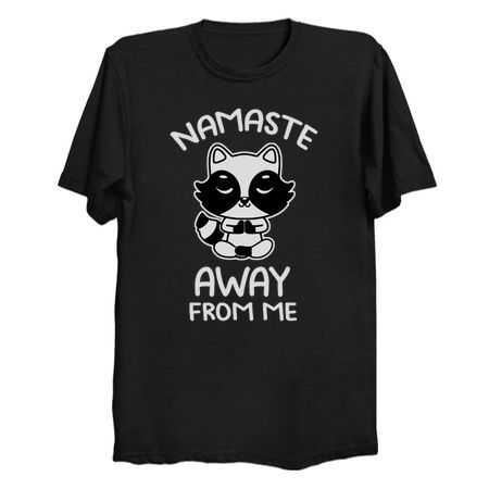 Namaste Away From Me Cute Raccoon by Tobe Fonseca tiny thumbnail