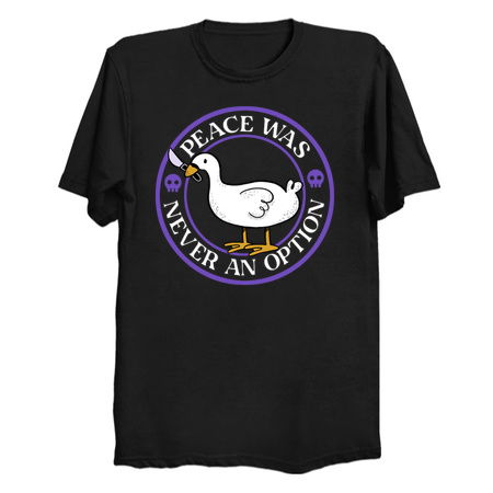 Peace Was Never an Option Funny Duck by Tobe Fonseca tiny thumbnail