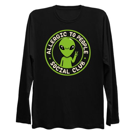 Allergic to People Social Club Funny Alien by Tobe Fonseca tiny thumbnail