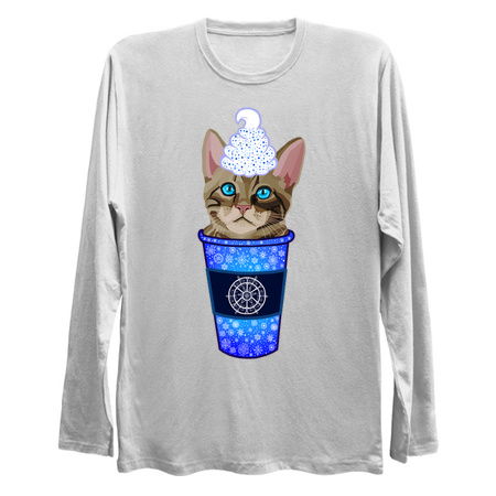 Christmas Snowflake Brown Tabby Cat Coffee tiny thumbnail