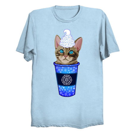 Christmas Snowflake Brown Tabby Cat Coffee tiny thumbnail