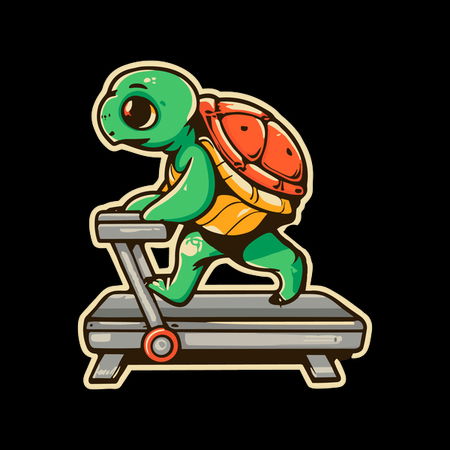 turtle doing walking exercise - NeatoShop
