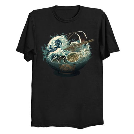 Japanese Noodles Ramen - Tsunami Great Wave tiny thumbnail