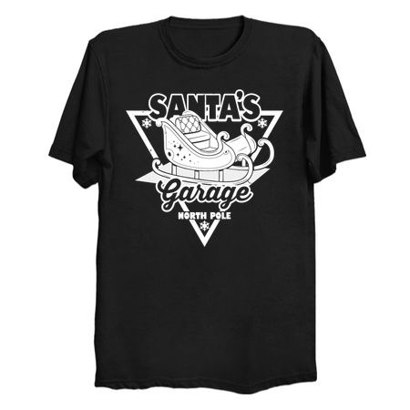 Santa's Garage Retro Vintage Santa Claus Christmas tiny thumbnail