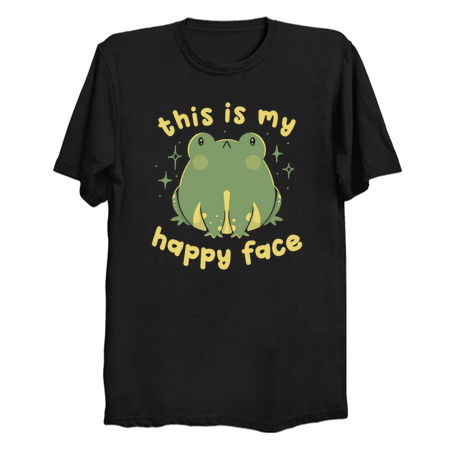 This Is My Happy Face Funny Frog by Tobe Fonseca tiny thumbnail