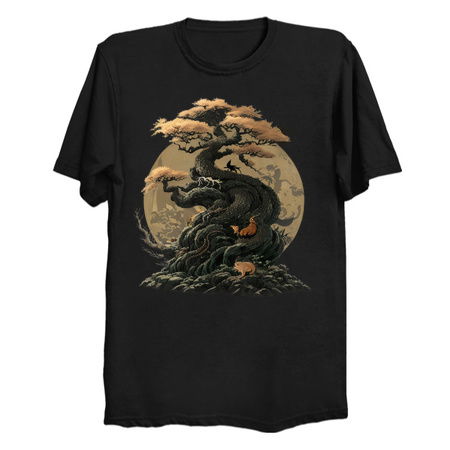 Fantasy Tree of Japan - Foxes and Moon tiny thumbnail