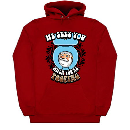 He Sees You When You're Pooping Funny Xmas Meme tiny thumbnail