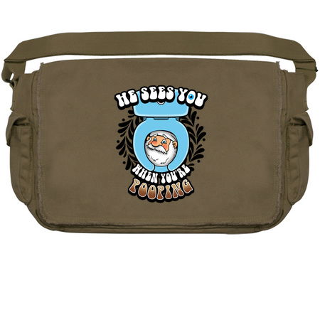 He Sees You When You're Pooping Funny Xmas Meme tiny thumbnail