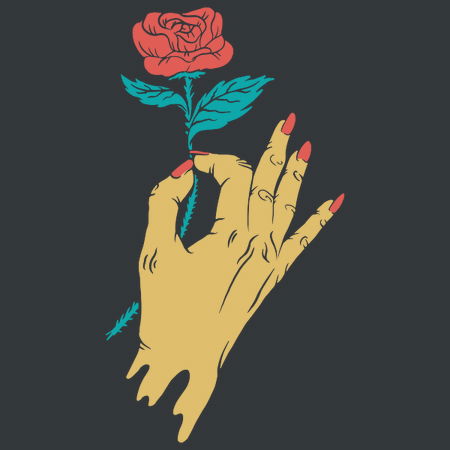 Hand and Rose - NeatoShop