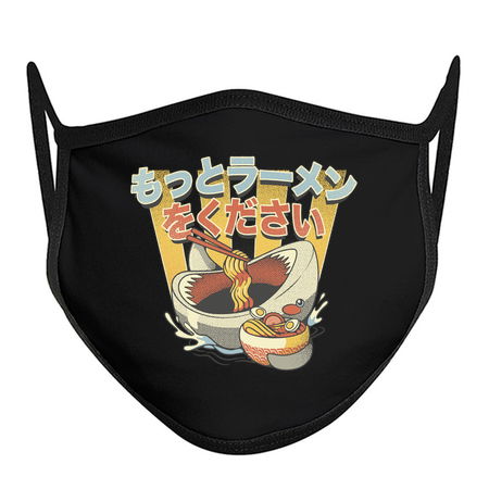 I Need More Ramen Funny Shark Gray by Tobe Fonseca tiny thumbnail