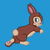 Running Brown and Tan Easter Bunny Rabbit tiny thumbnail