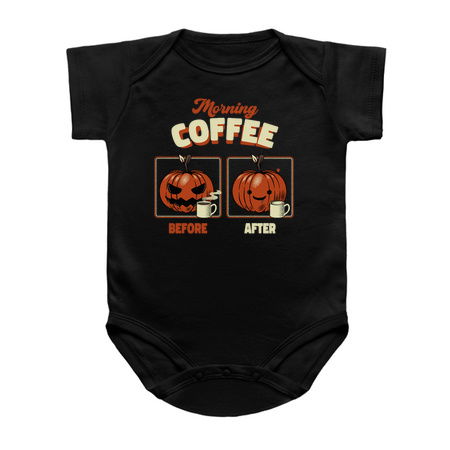 Morning Coffee Before and After Funny Pumpkin by Tobe Fonseca tiny thumbnail