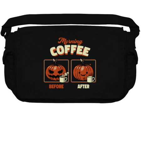 Morning Coffee Before and After Funny Pumpkin by Tobe Fonseca tiny thumbnail