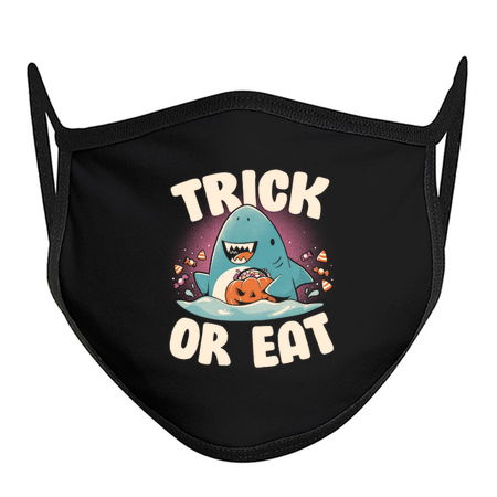 Trick or Eat Dark Funny Shark Halloween Gift tiny thumbnail