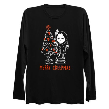 Merry Creepmas Dark Funny Goth Girl Halloween Christmas Gift tiny thumbnail