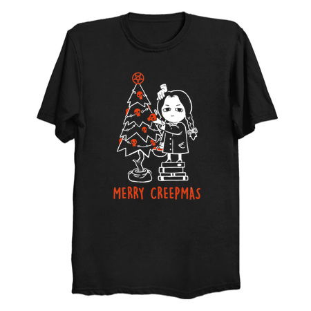 Merry Creepmas Dark Funny Goth Girl Halloween Christmas Gift tiny thumbnail