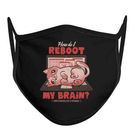 How Do I Reboot My Brain Funny Cute Cat Computer Sarcasm Gift tiny thumbnail