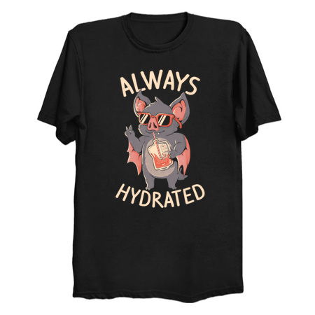 Always Hydrated Dark Funny Bat Halloween Gift tiny thumbnail