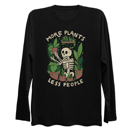 More Plants Less People Cute Skull Skeleton Plants Halloween Gift tiny thumbnail
