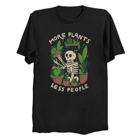 More Plants Less People Cute Skull Skeleton Plants Halloween Gift tiny thumbnail