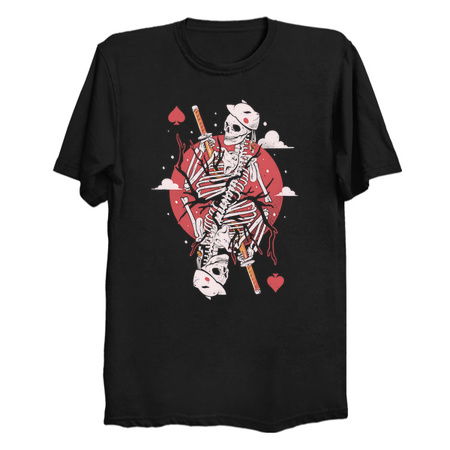 Samurai Skull Card Dark Goth Skeleton Japanese Oriental Gift tiny thumbnail