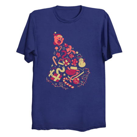 Merry Kirbsmas Cute Anime Pink Christmas Tree Gift tiny thumbnail